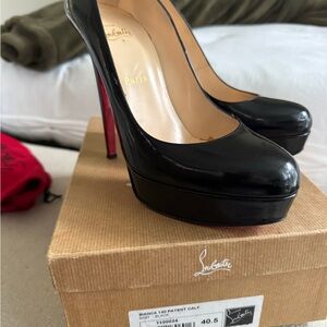 Christian Louboutin Black Patent Platform Heels